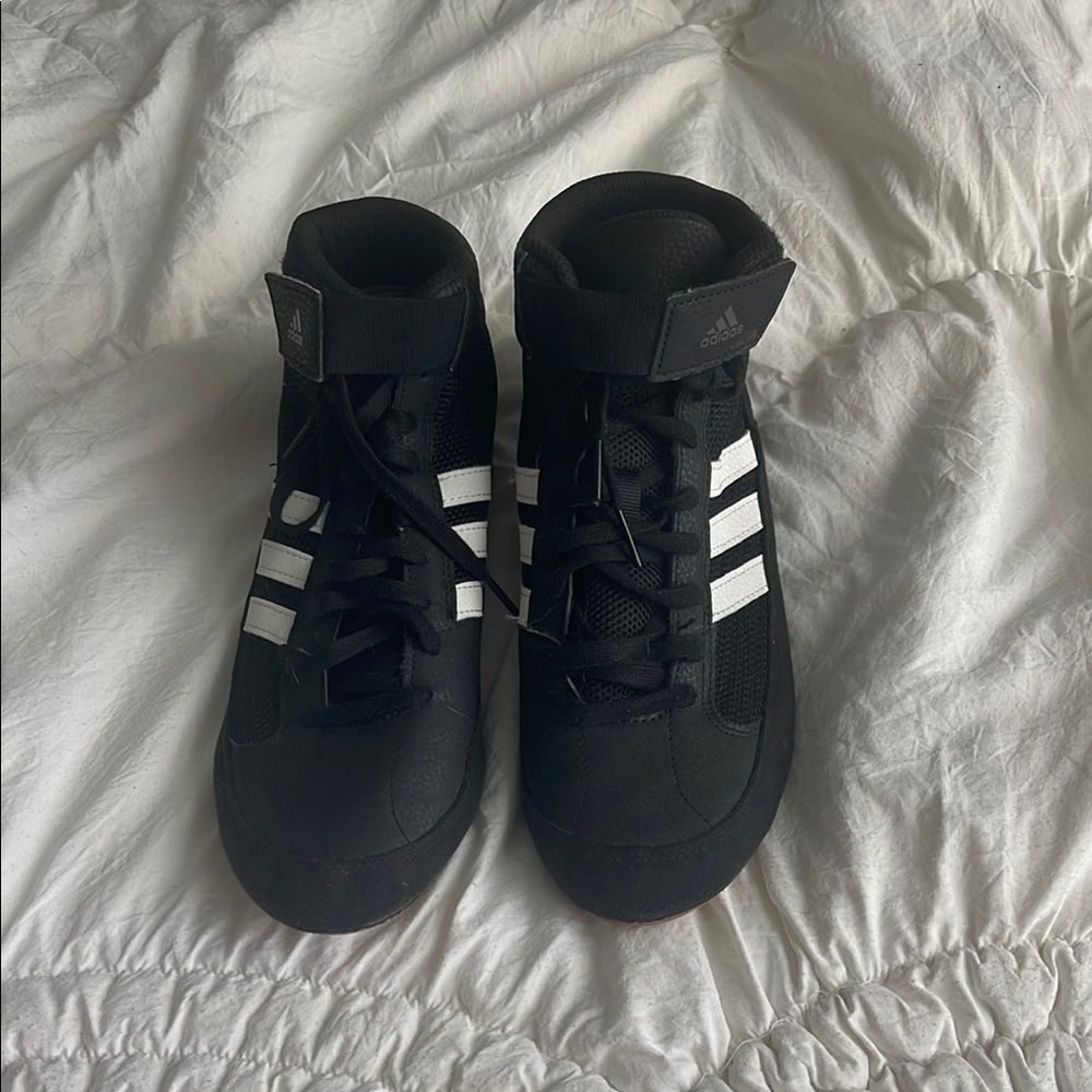 Adidas Black and White High-Tops